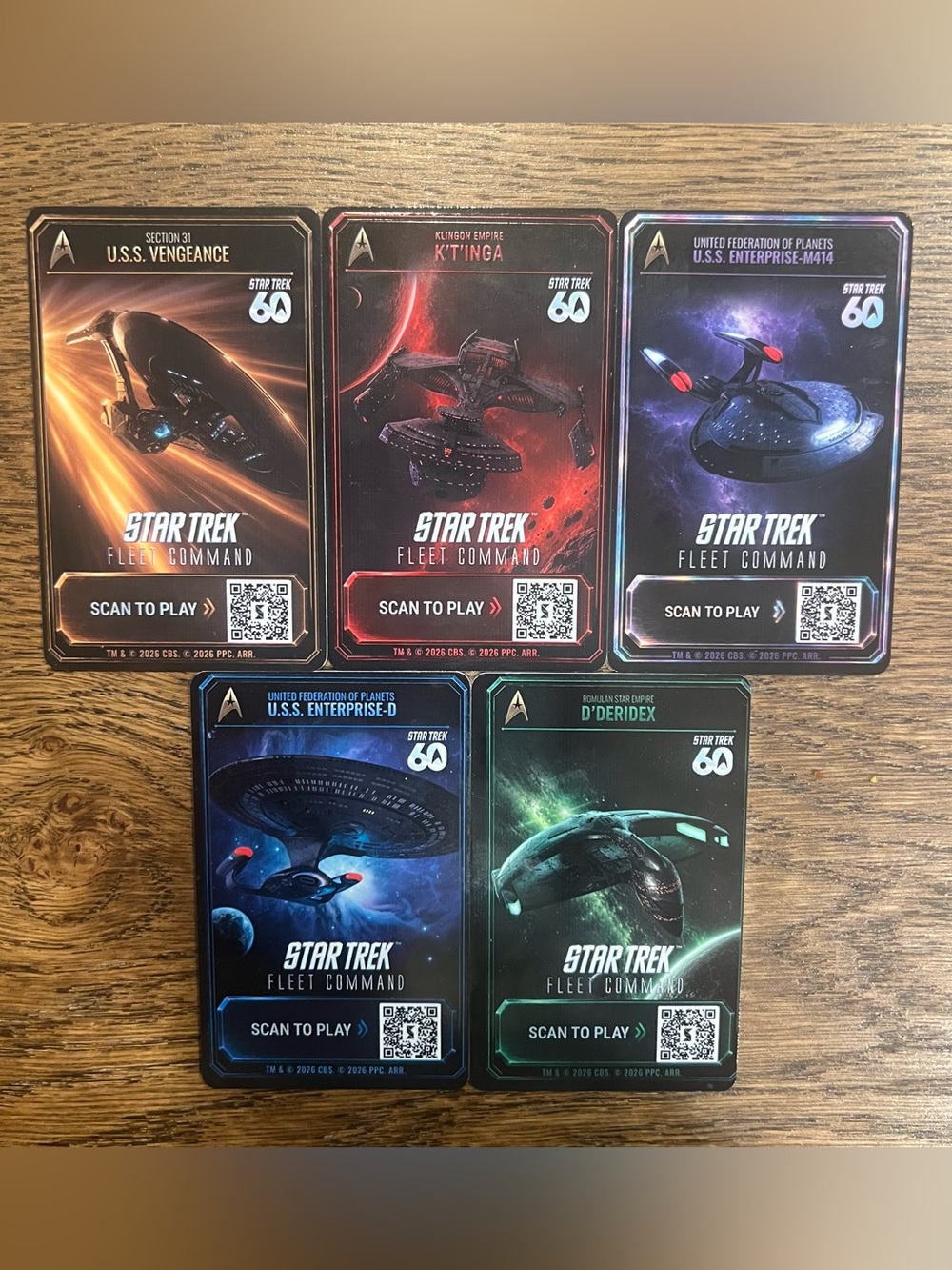 Star Trek Fleet Command 60 SDCC 2026 San Diego Comic Con Hotel Keys Complete Set